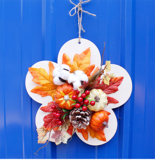 Festive Autumn & Holiday Wreath – Elegant Seasonal Door Decor (Free Shipping Included!)