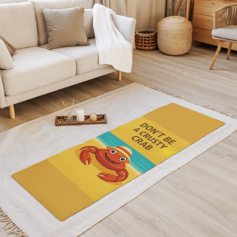 “Don’t Be Crabby Yoga Mat – Fun Ocean-Inspired Fitness Mat”