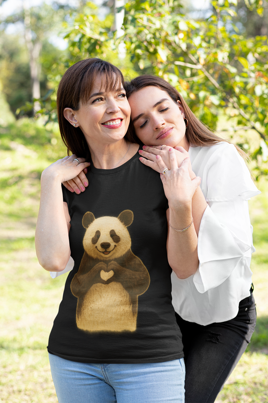 Panda Love Women’s Relaxed Tee – Cute & Comfy Everyday T-Shirt
